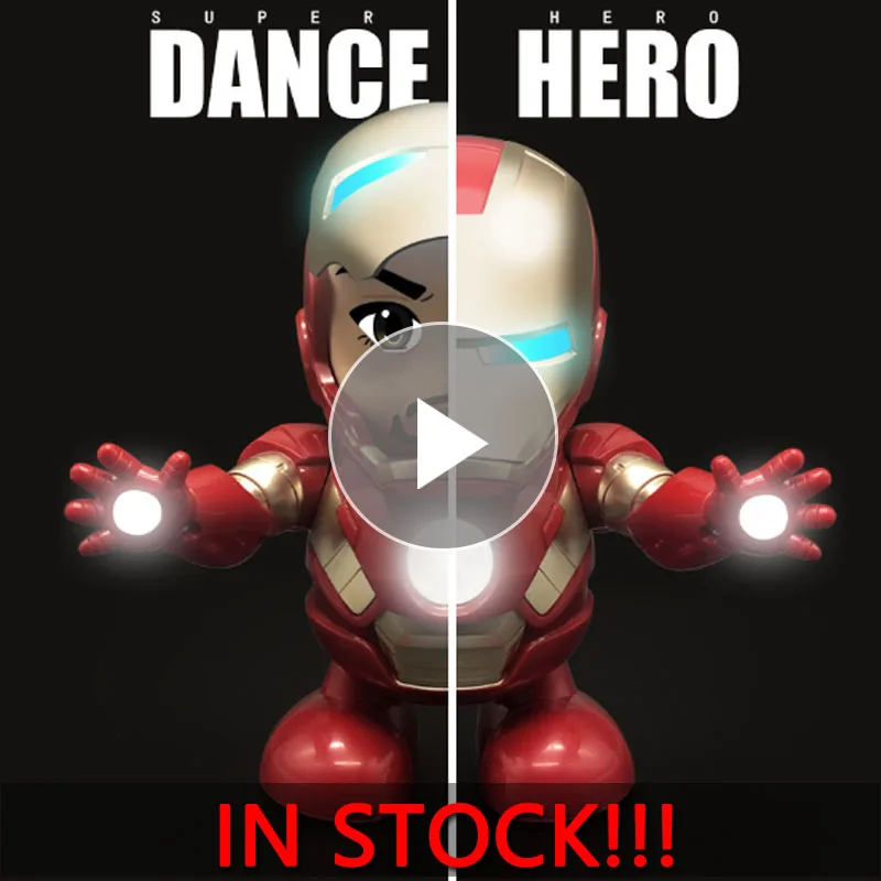 In Stock!!! Dance Hero Iron Man Tony Robot LED Flashlight Music The Avengers 4 Iroman Marvel Electronic Action Figure Toys Gift
In Stock!!! Dance Hero Iron Man Tony Robot LED Flashlight Music The Avengers 4 Iroman Marvel Electronic Action Figure Toys Gift