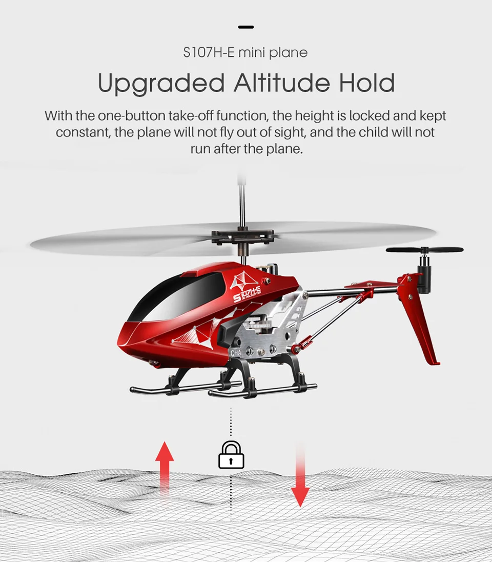 2.4G 3.5CH Hover Altitude Hold RC Helicopter With Gyro RTF - S107H 8 2.4G 3.5CH Hover Altitude Hold RC Helicopter With Gyro RTF - S107H 8