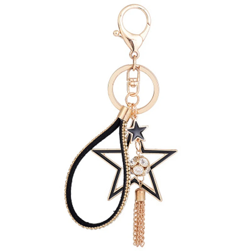 Fashion Crystal Enamel Pentagram Shape Pendant Keychain Women Handbag Accessories R280
Fashion Crystal Enamel Pentagram Shape Pendant Keychain Women Handbag Accessories R280