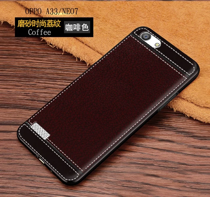 For OPPO A33 Case For OPPO Neo 7 7S Cover Shockproof Fashion Soft Silicone Leather Pattern Phone Shell For OPPO A33 Back Cover