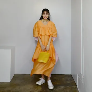 Korean Style Casual Maxi Dress Women Summer Cascading Ruffles V-Neck Split Sexy Party Dress Colorblock Robe Both sides wearable
Korean Style Casual Maxi Dress Women Summer Cascading Ruffles V-Neck Split Sexy Party Dress Colorblock Robe Both sides wearable