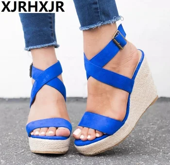 XJRHXJR Fashion Women Summer Open Toe Shoes Gladiator Elastic Band Platform Women Sandals Flock Back Strap Wedges Shoes
XJRHXJR Fashion Women Summer Open Toe Shoes Gladiator Elastic Band Platform Women Sandals Flock Back Strap Wedges Shoes