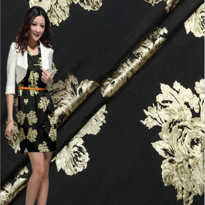 SASKIA 1Meter Rose Flower Brocade Jacquard Fabric Gold Metallic Poly Cotton Sew Women Dress Coat Cloth Patchwork Zakka Fabrics
SASKIA 1Meter Rose Flower Brocade Jacquard Fabric Gold Metallic Poly Cotton Sew Women Dress Coat Cloth Patchwork Zakka Fabrics