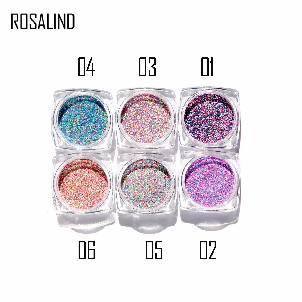Rosalind 1 коробка смешанные цвета лазерный блестящий порошок великолепный