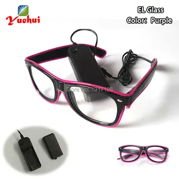 High quality Party Sunglasses Purple Fashion Halloween Glasses Neon Light Luminous Nightclub glasses by DC-3V steady on Driver
High quality Party Sunglasses Purple Fashion Halloween Glasses Neon Light Luminous Nightclub glasses by DC-3V steady on Driver