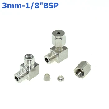 2Pcs 1/8" BSPT Male Thread x 3MM Double Ferrule Tube Compression Elbow Fitting Male Thread Connector PT Stainless Steel 304
2Pcs 1/8" BSPT Male Thread x 3MM Double Ferrule Tube Compression Elbow Fitting Male Thread Connector PT Stainless Steel 304