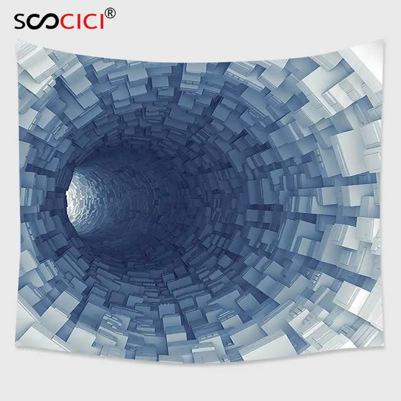 Cutom Tapestry Wall Hanging,Outer Space Decor Endless Tunnel with Fractal Square Shaped Segment Digital Dimension Artwork Gray
Cutom Tapestry Wall Hanging,Outer Space Decor Endless Tunnel with Fractal Square Shaped Segment Digital Dimension Artwork Gray