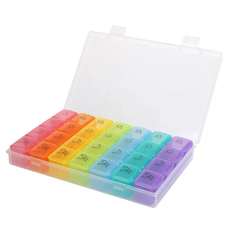 Portable 21 Grids Weekly Pill Box Medicine Tablet Dispenser Pill Case Practical Organinzer for Diamonds
Portable 21 Grids Weekly Pill Box Medicine Tablet Dispenser Pill Case Practical Organinzer for Diamonds