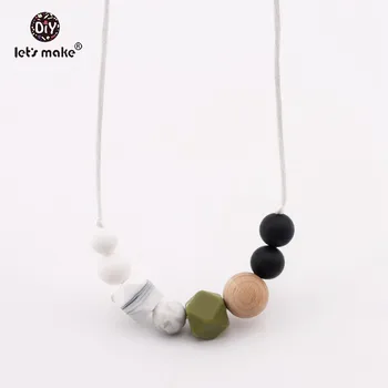 Let's make Beech Wood Beads Silicone Nursing Necklace Teething Pram Toy Baby Teether BPA Free Safe Jewelry Accessories Necklaces
Let's make Beech Wood Beads Silicone Nursing Necklace Teething Pram Toy Baby Teether BPA Free Safe Jewelry Accessories Necklaces