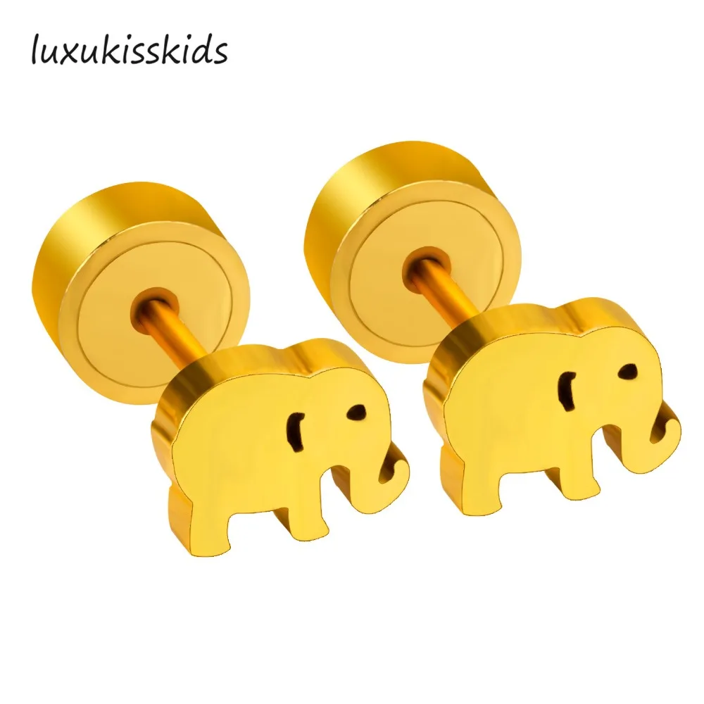 LUXUKISSKIDS New Fashion Ear Stud Romantic Elephant Shape Stud Earrings High Polish Stud Piercing Earring Surgical Steel Jewelry
LUXUKISSKIDS New Fashion Ear Stud Romantic Elephant Shape Stud Earrings High Polish Stud Piercing Earring Surgical Steel Jewelry