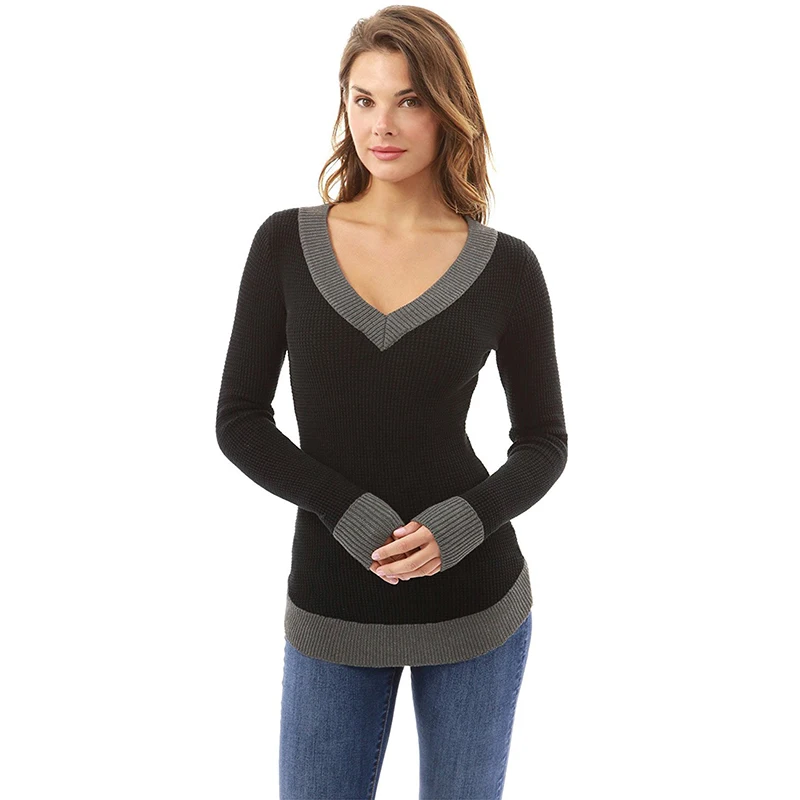 Women T-Shirts V-Neck Long Sleeve Tee Top Patchwork Slim Tee Shirt Femme Female Knit T Shirts WS4621R
Women T-Shirts V-Neck Long Sleeve Tee Top Patchwork Slim Tee Shirt Femme Female Knit T Shirts WS4621R