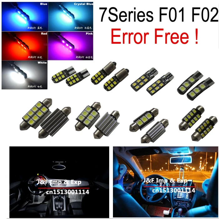 20pc canbus no error F01 F02 LED Interior dome map Light Kit for 7 series F01 F02 740 750 760 730 (2009+)
20pc canbus no error F01 F02 LED Interior dome map Light Kit for 7 series F01 F02 740 750 760 730 (2009+)