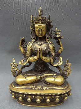 xd 002235 9" Tibet Bronze Buddhist Kwan-Yin Goddess Lotus 4 Arms Chenrezig GuanYin Statue 
xd 002235 9" Tibet Bronze Buddhist Kwan-Yin Goddess Lotus 4 Arms Chenrezig GuanYin Statue