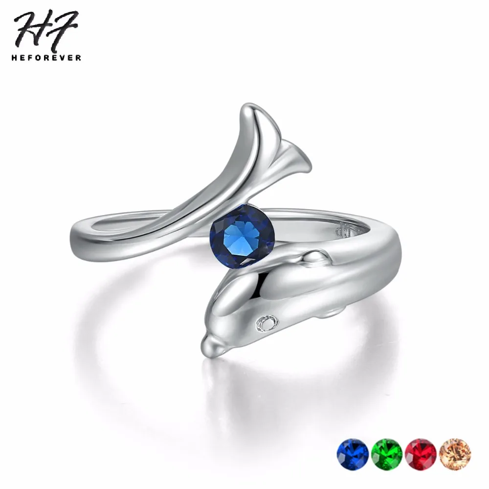 Trendy Birthstone Rings for Women New Design Dolphins Style Silver & 9 Colors Wedding Engagement Xmas Fashion Jewelry R789
Trendy Birthstone Rings for Women New Design Dolphins Style Silver & 9 Colors Wedding Engagement Xmas Fashion Jewelry R789