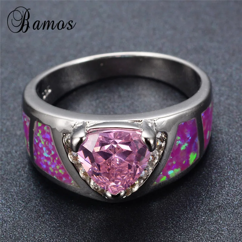 Bamos Vintage Fashion Pink Fire Opal Rings for Women 925 Sterling Silver Filled Pink Birthstone Ring Engagement Jewelry RS0035
Bamos Vintage Fashion Pink Fire Opal Rings for Women 925 Sterling Silver Filled Pink Birthstone Ring Engagement Jewelry RS0035