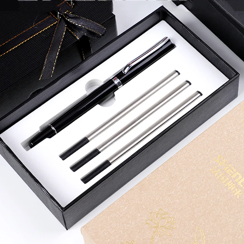High Grade Metal Business Pen Office Supply Gift Black Pen Private Custom Logo Pen Birthday Valentine's Day Ballpoint Pen Gift
High Grade Metal Business Pen Office Supply Gift Black Pen Private Custom Logo Pen Birthday Valentine's Day Ballpoint Pen Gift