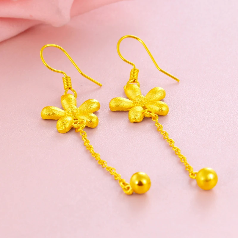 2019 New 24K Gold Women's Earrings Exquisite Fashion Flowers Don't Fade Studs Earrings Unusual Goods Luxury Jewelry
2019 New 24K Gold Women's Earrings Exquisite Fashion Flowers Don't Fade Studs Earrings Unusual Goods Luxury Jewelry