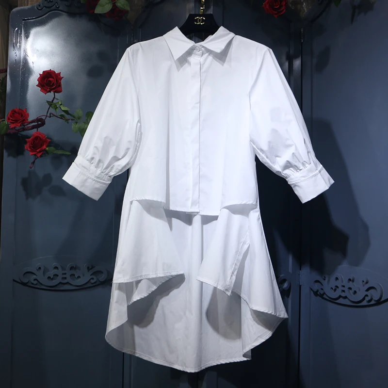 Early Spring NEW Trending Turn-down Collar Ruffled Dove Tail Women Long Shirt Casual Fashion Blouse To
Early Spring NEW Trending Turn-down Collar Ruffled Dove Tail Women Long Shirt Casual Fashion Blouse To