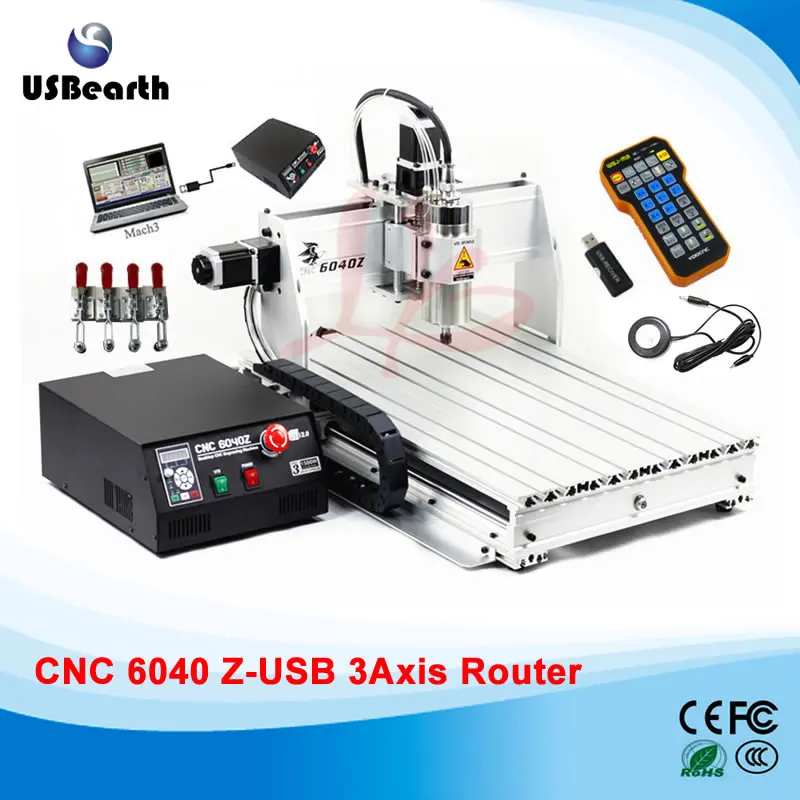 CNC Router /Engraving Drilling and Milling Machine 6040Z-USB 3axis with handwheel, auto checking for metal wood mdf
CNC Router /Engraving Drilling and Milling Machine 6040Z-USB 3axis with handwheel, auto checking for metal wood mdf