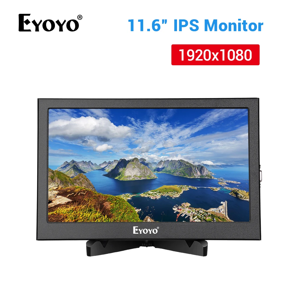 Eyoyo EM12P 11.6 inch 1920X1080 IPS Monitor HDMI PS3 PS4 Xbox360 1080P IPS LCD LED Display Monitor for Raspberry Pi
Eyoyo EM12P 11.6 inch 1920X1080 IPS Monitor HDMI PS3 PS4 Xbox360 1080P IPS LCD LED Display Monitor for Raspberry Pi