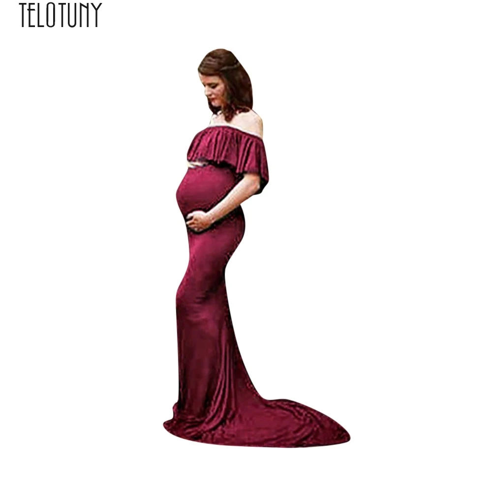 TELOTUNY Maternity Dress Women Pregnant Off Shoulder Photography Props Nursing Solid Long Dress Women Dress Fashion New Hot Jan9
TELOTUNY Maternity Dress Women Pregnant Off Shoulder Photography Props Nursing Solid Long Dress Women Dress Fashion New Hot Jan9