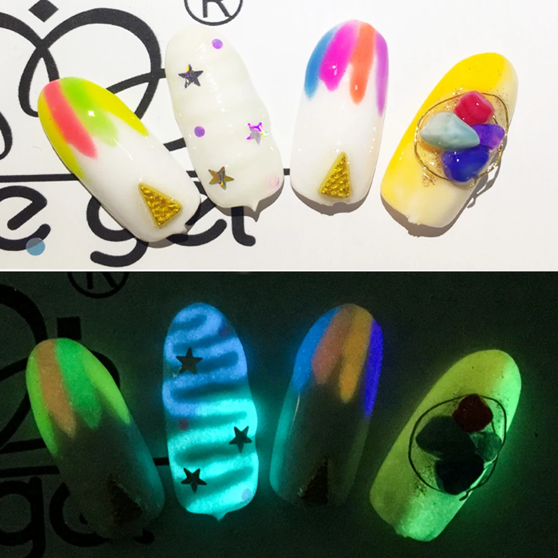 Hot 2g/Box Ultrafine Glow Fluorescent Nail Glitter Colorful Luminous Decoration DIY Nail Tool Fluorescence Effect Gleamy Powder
Hot 2g/Box Ultrafine Glow Fluorescent Nail Glitter Colorful Luminous Decoration DIY Nail Tool Fluorescence Effect Gleamy Powder