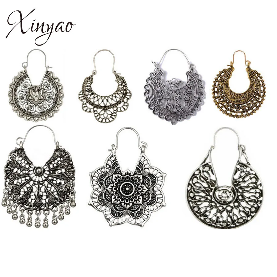 XINYAO Vintage Tribal Hollow Mandala Flower Dangle Earrings For Women Bohemian Big Geometric Statement Earrings Ethnic Jewelry
XINYAO Vintage Tribal Hollow Mandala Flower Dangle Earrings For Women Bohemian Big Geometric Statement Earrings Ethnic Jewelry