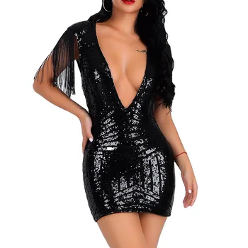 UKCNSEP Bandage Dress Women Tasel Beading V Neck Sexy Bodycon Black Celebrity Party Summer Women Dress Vestidos 2020
UKCNSEP Bandage Dress Women Tasel Beading V Neck Sexy Bodycon Black Celebrity Party Summer Women Dress Vestidos 2020