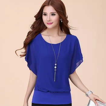 New Womens Tops Fashion 2018 Women Summer Chiffon Blouse Plus Size Solid O-neck Ruffle Batwing Short Sleeve Casual Chiffon Shirt
New Womens Tops Fashion 2018 Women Summer Chiffon Blouse Plus Size Solid O-neck Ruffle Batwing Short Sleeve Casual Chiffon Shirt