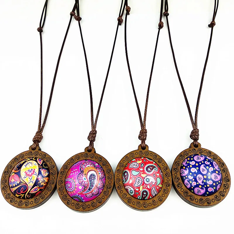 24pcs Cashew Flower Mandala Dome Glass Wood Pendant Necklaces Women girl Necklaces Wax Rope Chain DIY Jewelry best gift
24pcs Cashew Flower Mandala Dome Glass Wood Pendant Necklaces Women girl Necklaces Wax Rope Chain DIY Jewelry best gift