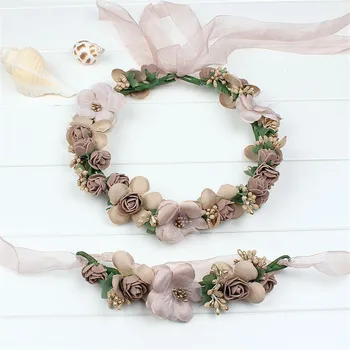 Fashion Beautiful Wedding Bridal Flower Tiara Wreath Coroa Headbands Floral Bride Garland Crowns Beach wreath Prom Headdress
Fashion Beautiful Wedding Bridal Flower Tiara Wreath Coroa Headbands Floral Bride Garland Crowns Beach wreath Prom Headdress