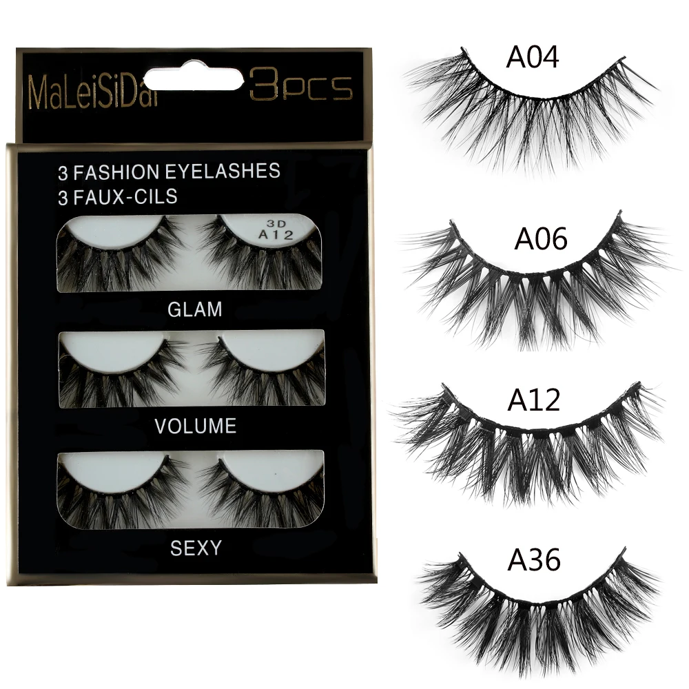 3 Pairs 3D Charming 100% Real Mink Hair Thick/Wispy/Cross/Wing False Eyelashes Natural Long Beauty Makeup Extension Tools
3 Pairs 3D Charming 100% Real Mink Hair Thick/Wispy/Cross/Wing False Eyelashes Natural Long Beauty Makeup Extension Tools