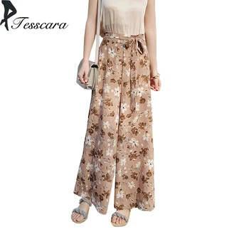 Women Summer Casual Wide Leg Pants Female Linen High Waits Print Flower Sashes Bottoms Lady Office Loose Cross Pants&Capris
Women Summer Casual Wide Leg Pants Female Linen High Waits Print Flower Sashes Bottoms Lady Office Loose Cross Pants&Capris