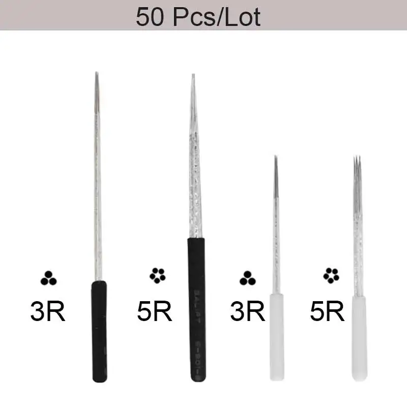 50pcs/lot 3R 5R Round Microblading Needles Eyebrow Circular Tattoo Needle for Tatoo Pen Permanent Makeup fog Shading Blades
50pcs/lot 3R 5R Round Microblading Needles Eyebrow Circular Tattoo Needle for Tatoo Pen Permanent Makeup fog Shading Blades
