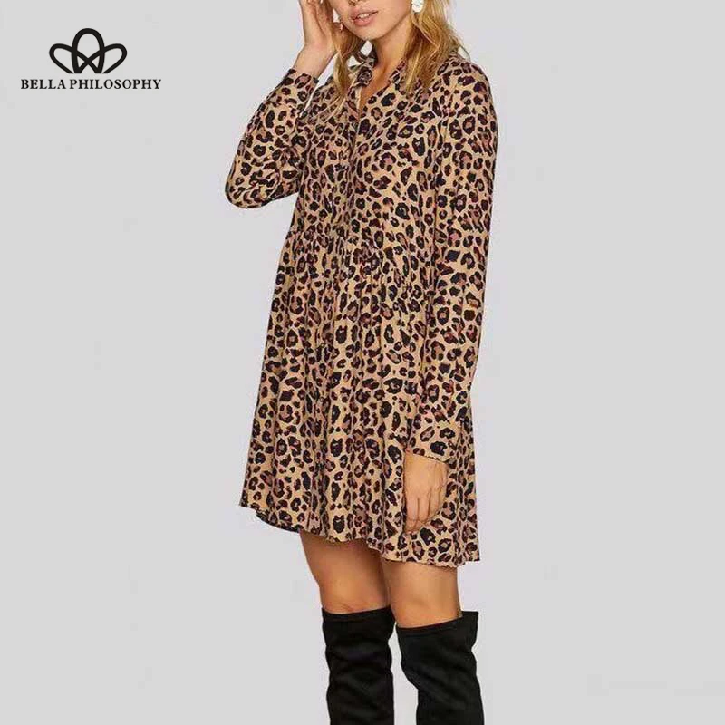 Heydress Women autumn Long Sleeve Mini Dress Vintage Female Leopard Animal Print Dress Casual Turn Down Collar Lady A-Line Dress
Heydress Women autumn Long Sleeve Mini Dress Vintage Female Leopard Animal Print Dress Casual Turn Down Collar Lady A-Line Dress