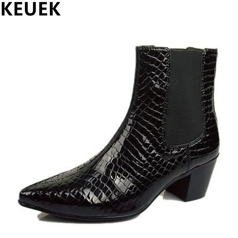 Pointed toe genuine leather Men Fashion Boots Elevator shoes Spring/Autumn British style Male Ankle boots High heels 1/4
Pointed toe genuine leather Men Fashion Boots Elevator shoes Spring/Autumn British style Male Ankle boots High heels 1/4
