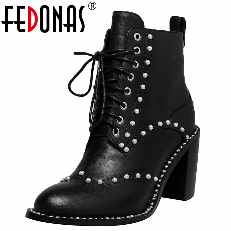 FEDONAS Punk Rock Women Ankle Boots Rivets Autumn Winter Party Wedding Shoes Woman Thick High Heels Short Motorcycle Boots
FEDONAS Punk Rock Women Ankle Boots Rivets Autumn Winter Party Wedding Shoes Woman Thick High Heels Short Motorcycle Boots