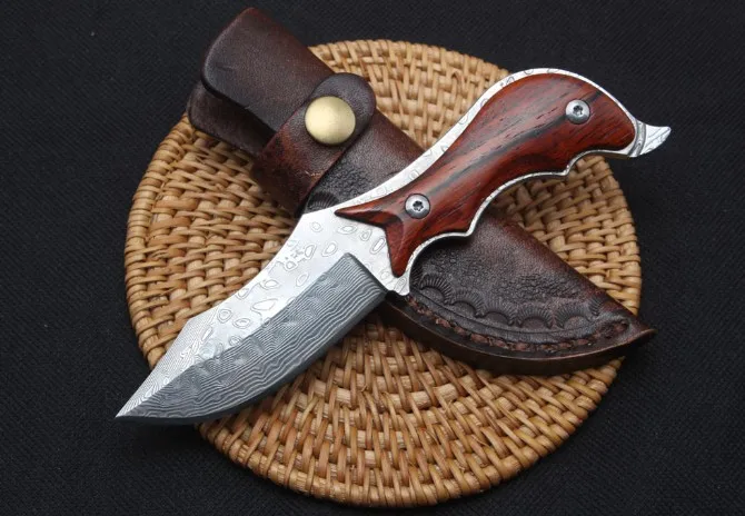 Trskt Damascus knife Collection Survival Knives Hunting Outdoor Camping knife Edc Tool Color wood Handle With Leather Sheath 
Trskt Damascus knife Collection Survival Knives Hunting Outdoor Camping knife Edc Tool Color wood Handle With Leather Sheath