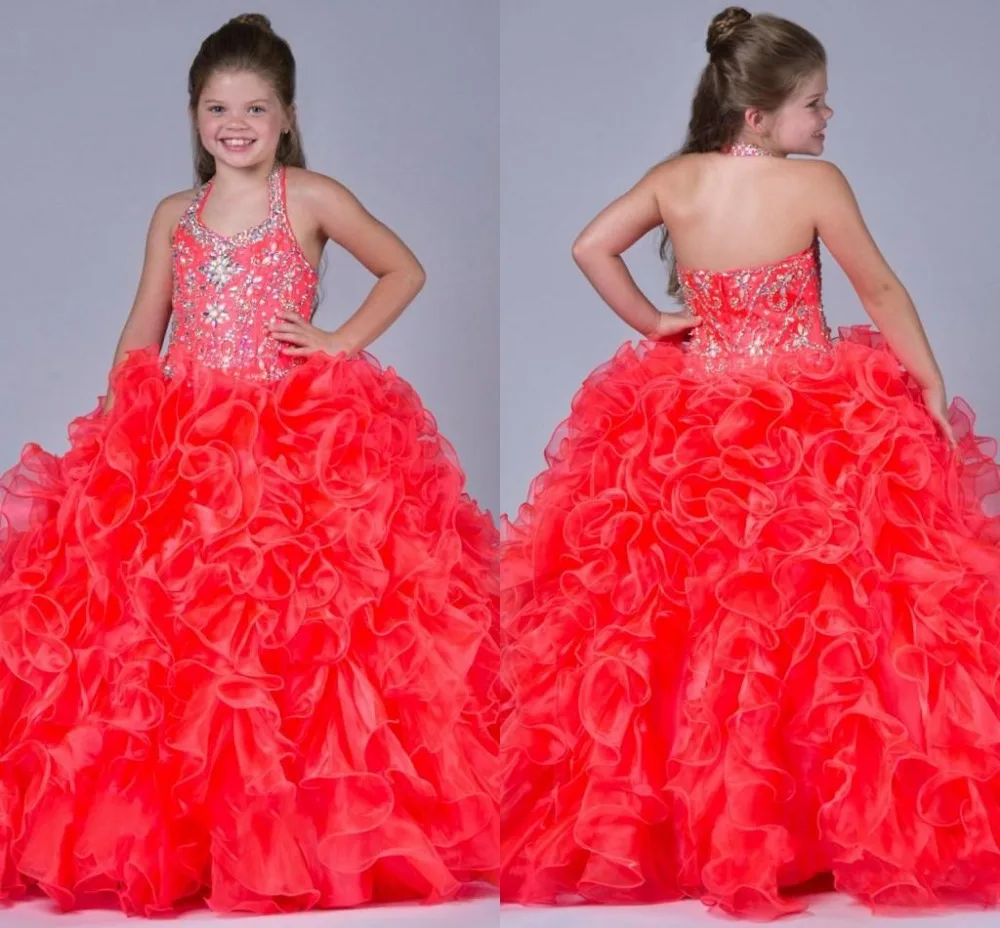 Glitter Crystal Beaded Halter Lovely Girls Pageant Dresses 2019 Organza Layered Ruffles Ball Gowns Girls Birthday Party Gowns
Glitter Crystal Beaded Halter Lovely Girls Pageant Dresses 2019 Organza Layered Ruffles Ball Gowns Girls Birthday Party Gowns