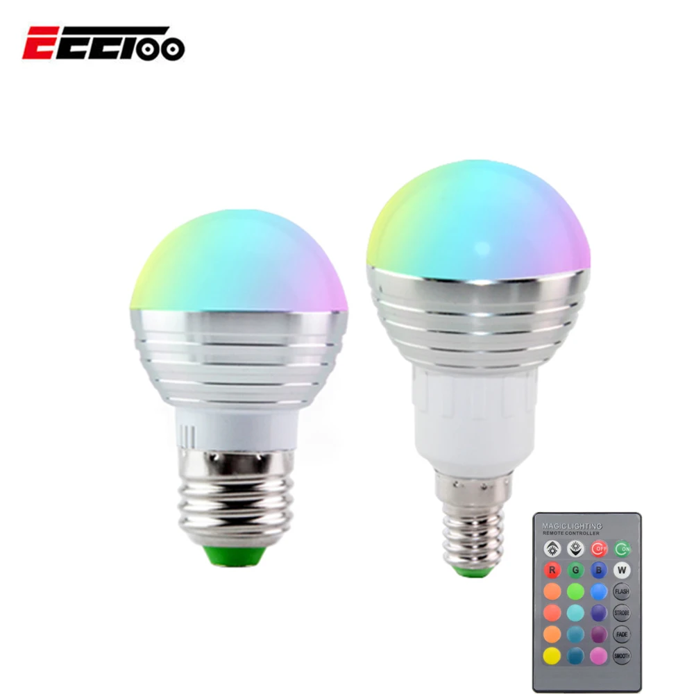 16 Colours Changing LED Light Bulb E14 E27 Bombilla Ampoule Bulbs 220V 110V 24keys Remote Control Christmas Decoration Lighting
16 Colours Changing LED Light Bulb E14 E27 Bombilla Ampoule Bulbs 220V 110V 24keys Remote Control Christmas Decoration Lighting