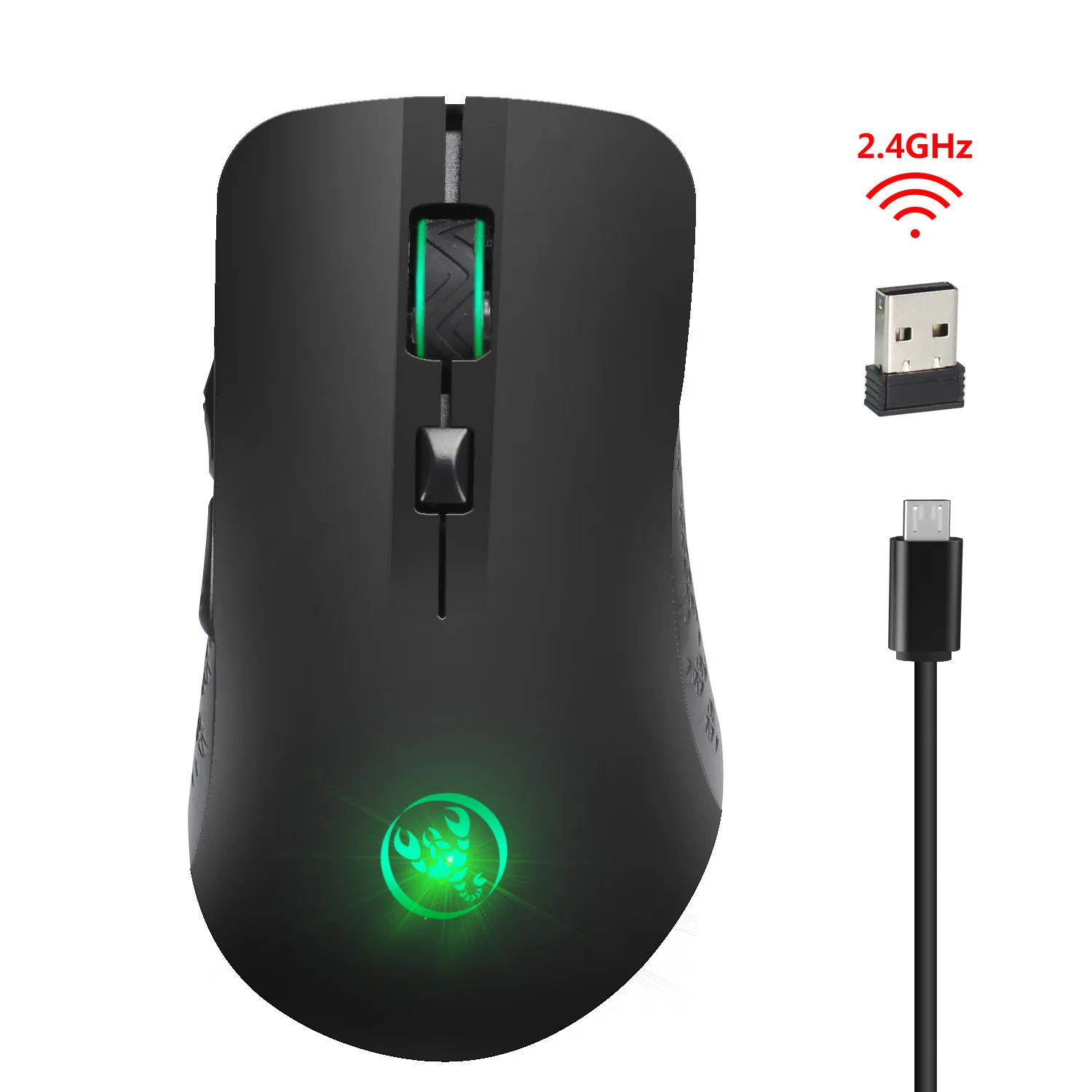 Wireless Gaming Mouse 2.4GHz 2400DPI Optical USB LED Ergonomic Charging Backlight for Desktop Mouse
Wireless Gaming Mouse 2.4GHz 2400DPI Optical USB LED Ergonomic Charging Backlight for Desktop Mouse