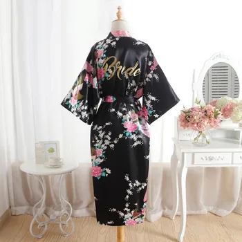BZEL Silk Satin Wedding Bride Maid Of Honor Bridesmaid Robe Floral Bathrobe Long Kimono Robe Night Robe Dressing Gown For Women
BZEL Silk Satin Wedding Bride Maid Of Honor Bridesmaid Robe Floral Bathrobe Long Kimono Robe Night Robe Dressing Gown For Women
