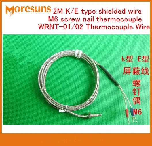 Free Ship 20PCS/lot 2M K/E type shielded wire M6 screw thermocouple WRNT-01/02 temperature sensor probe Thermocouple Wire
Free Ship 20PCS/lot 2M K/E type shielded wire M6 screw thermocouple WRNT-01/02 temperature sensor probe Thermocouple Wire