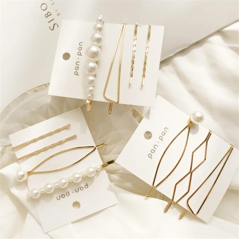 2019 Hot Girls Women Elegant Geometric Pearls Hair pins Headwear Hair Clips Barrettes Headbands Wedding Hair Accessories 1Set
2019 Hot Girls Women Elegant Geometric Pearls Hair pins Headwear Hair Clips Barrettes Headbands Wedding Hair Accessories 1Set