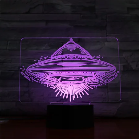 Cool Night Light UFO 3d Illusion Led Lamp with Touch Switch Color Changing Nightlight for Child Bedroom Decor Kids Birthday Gift
Cool Night Light UFO 3d Illusion Led Lamp with Touch Switch Color Changing Nightlight for Child Bedroom Decor Kids Birthday Gift