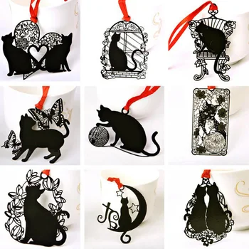 9sets Black Cat Iron Bookmark Lovely and Creative 9Patterns Cat Figurines Miniatures with Card and Envelope Party Decoration
9sets Black Cat Iron Bookmark Lovely and Creative 9Patterns Cat Figurines Miniatures with Card and Envelope Party Decoration
