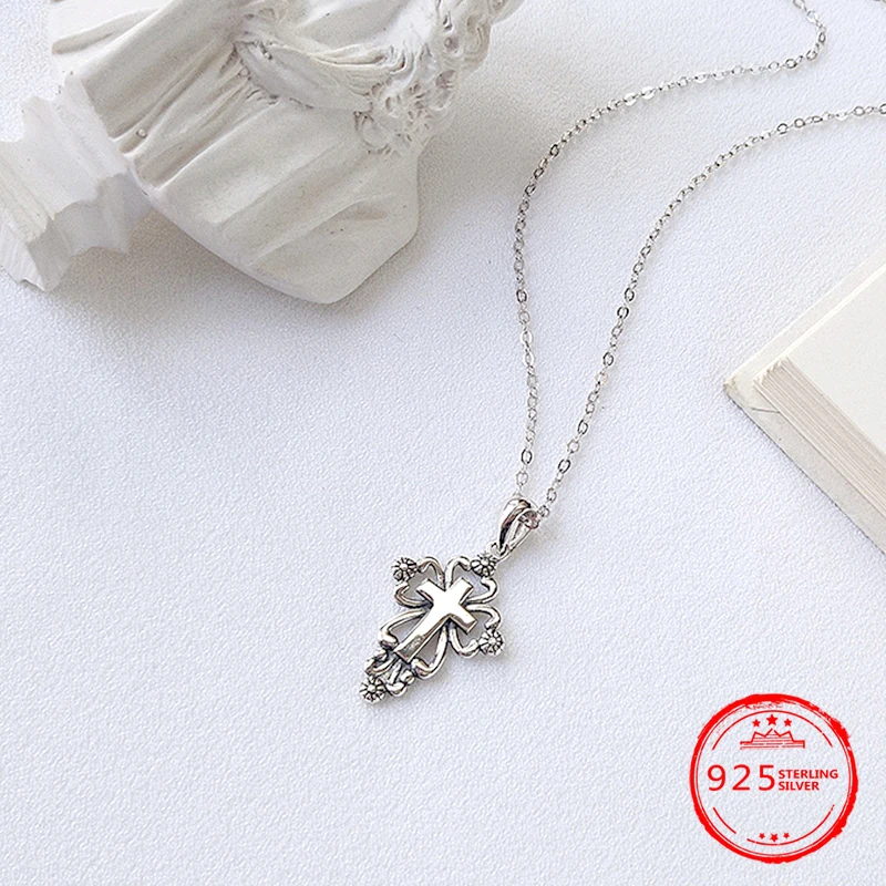 925 Sterling Silver 2019 Summer Silver Chain Cross Necklace Small Silver Cross Religious Jewelry Women's necklace
925 Sterling Silver 2019 Summer Silver Chain Cross Necklace Small Silver Cross Religious Jewelry Women's necklace