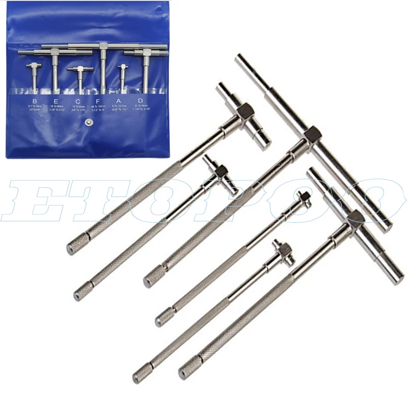 8-150mm( 5/16"-6") Telescoping Gauge set, 6pcs/set, internal gauge, Hole Gauges for Quick inside measurements of holes
8-150mm( 5/16"-6") Telescoping Gauge set, 6pcs/set, internal gauge, Hole Gauges for Quick inside measurements of holes