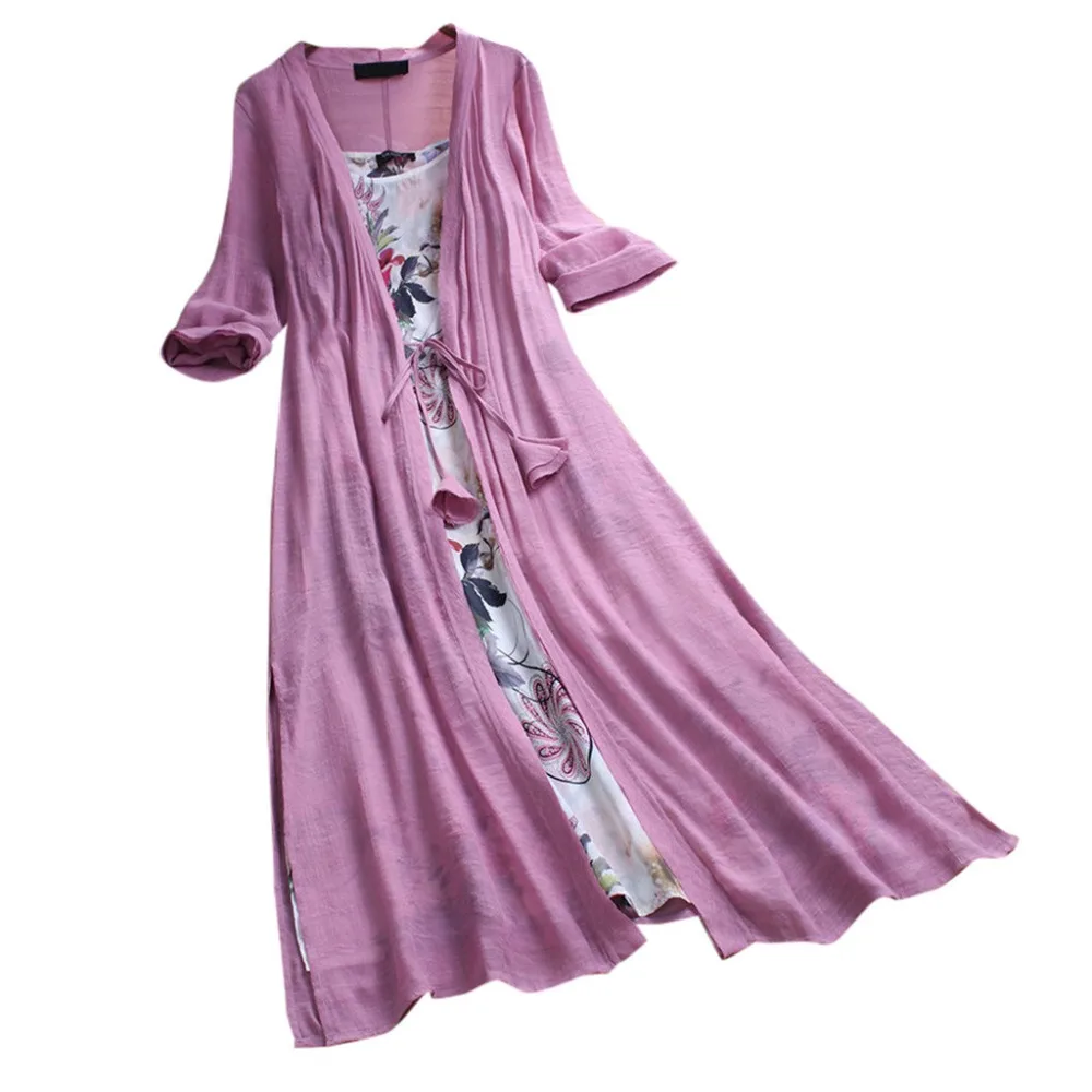 Vintage Boho O-Neck Floral Print Lace Two-piece 3/4 Sleeve Linen Dress women beach holiday dress jurken grote maten 10#
Vintage Boho O-Neck Floral Print Lace Two-piece 3/4 Sleeve Linen Dress women beach holiday dress jurken grote maten 10#