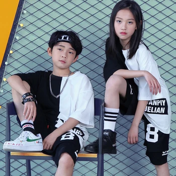 Children's Street Dance Boy Hip-hop Jazz Neutral Girl Summer Drum Set Performance Costume Handsome Student Clothing DQT1032
Children's Street Dance Boy Hip-hop Jazz Neutral Girl Summer Drum Set Performance Costume Handsome Student Clothing DQT1032